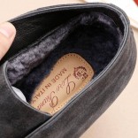 Замшевые лоферы с мехом Loro Piana Open Walk - Grey