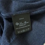 Поло с длинным рукавом Loro Piana Premium - Flower Hide Blue