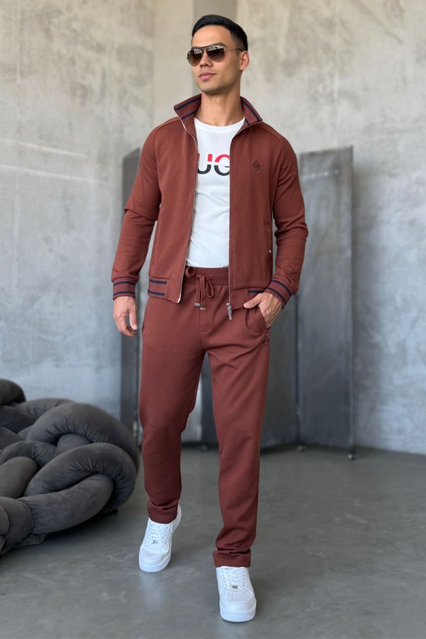 Мужской спортивный костюм Loro Piana monogram - Brown