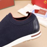 Мужские текстильные кроссовки Loro Piana Lp Flexy Active - Navy