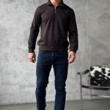 Утеплённая кофта Loro Piana zip-neck - Brown