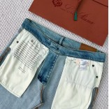 Мужские светло-синие джинсы Loro Piana Premium