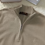 Мужская кофта Loro Piana zip neck - Beige