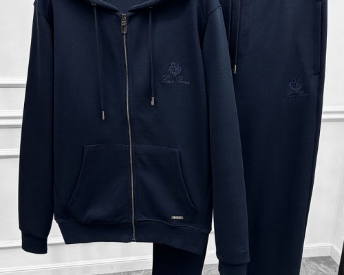 Спортивный костюм Loro Piana logo-embroidered - Navy