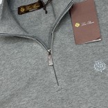 Мужская кофта Loro Piana zip neck - Grey