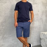 Мужские шорты Loro Piana синего цвета