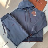 Спортивный костюм Loro Piana Premium signature logo - Denim Blue