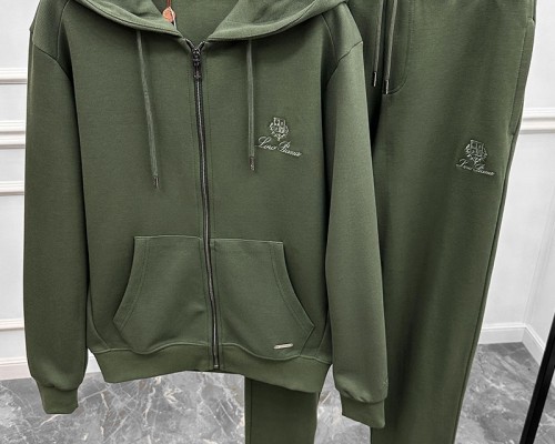 Спортивный костюм Loro Piana logo-embroidered - Green