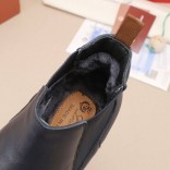 Кожаные ботинки с мехом Loro Piana