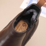 Кожаные ботинки с мехом Loro Piana