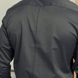 Мужская тёмно-синяя рубашка Loro Piana logo-embroidered