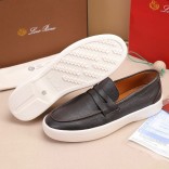 Кожаные лоферы Loro Piana Summer Walk - Brown