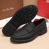 Кожаные лоферы Loro Piana Travis - Black
