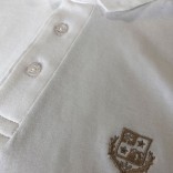 Белое мужское поло Loro Piana embroidered logo