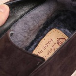 Замшевые лоферы с мехом Loro Piana Open Walk - Brown