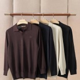 Поло с длинным рукавом Loro Piana premium - Navy