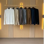 Поло с длинным рукавом Loro Piana Premium - Light Flower Gray