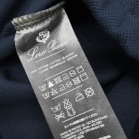 Кофта на молнии Loro Piana logo-embroidered - Navy