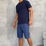 Мужские шорты Loro Piana синего цвета