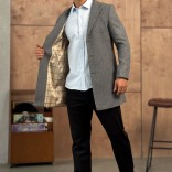 Мужское пальто серого цвета Loro Piana