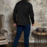 Мужская рубашка Loro Piana чёрного цвета