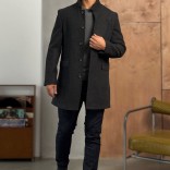 Мужское пальто серого цвета Loro Piana