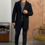 Мужское пальто чёрного цвета Loro Piana