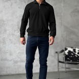 Утеплённая кофта Loro Piana zip-neck - Black