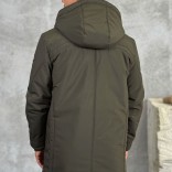 Парка цвета хаки Loro Piana logo-patch