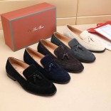 Замшевые лоферы Loro Piana tassel - Grey