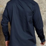 Мужская рубашка Loro Piana logo-embroidered - Navy