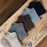 Кашемировый свитер Loro Piana Premium zip-neck - Dark Grey