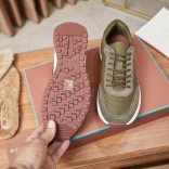 Замшевые кроссовки Loro Piana Week End Walk - Green