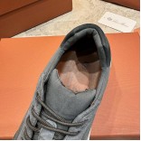 Замшевые кроссовки Loro Piana Week End Walk - Grey