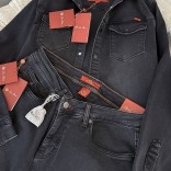 Джинсовая рубашка Loro Piana чёрного цвета