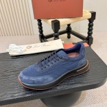 Мужские кроссовки Loro Piana Week End Walk - Navy