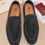 Мужские замшевые лоферы Loro Piana Summer Walk