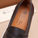 Кожаные лоферы Loro Piana Summer Walk - Brown