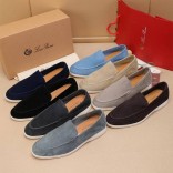 Мужские замшевые лоферы Loro Piana Summer Walk