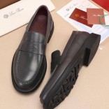 Кожаные лоферы Loro Piana Travis - Grey