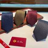 Галстук Loro Piana geometric logo-print premium - Brown