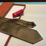 Галстук Loro Piana geometric logo-print premium - Brown