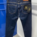 Мужские джинсы тёмно-синего цвета Loro Piana straight