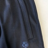 Мужские тёмно-синие штаны Loro Piana logo-embroidered