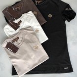 Чёрная мужская футболка Loro Piana embroidered logo