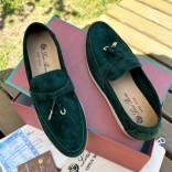 Женские замшевые лоферы Loro Piana Open Walk