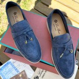 Женские замшевые лоферы Loro Piana Open Walk