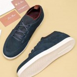 Замшевые кроссовки Loro Piana Soho Walk - Navy