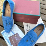 Женские замшевые лоферы Loro Piana Open Walk