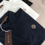 Белое мужское поло Loro Piana embroidered logo